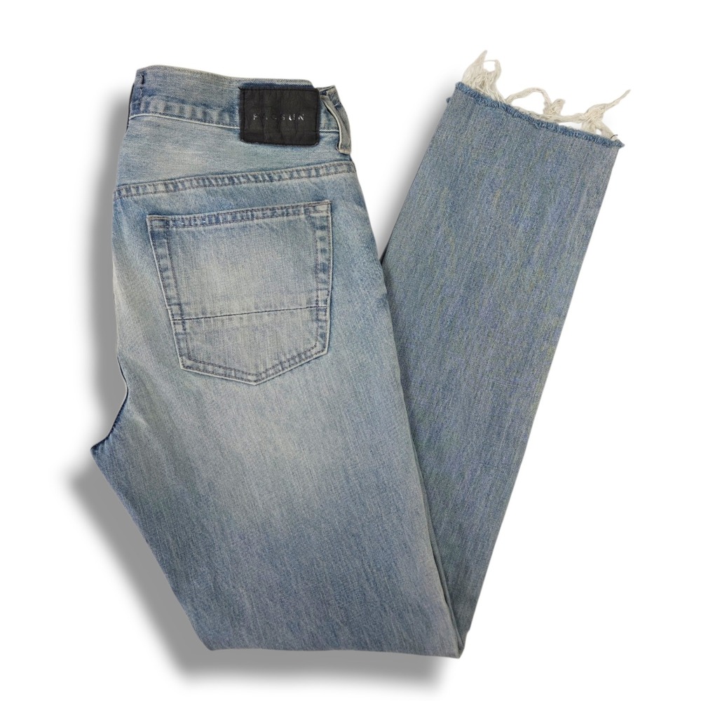 PacSun Skinny Jeans Distressed Raw Hem Light Wash‎ Stretch Denim Y2K 31x31